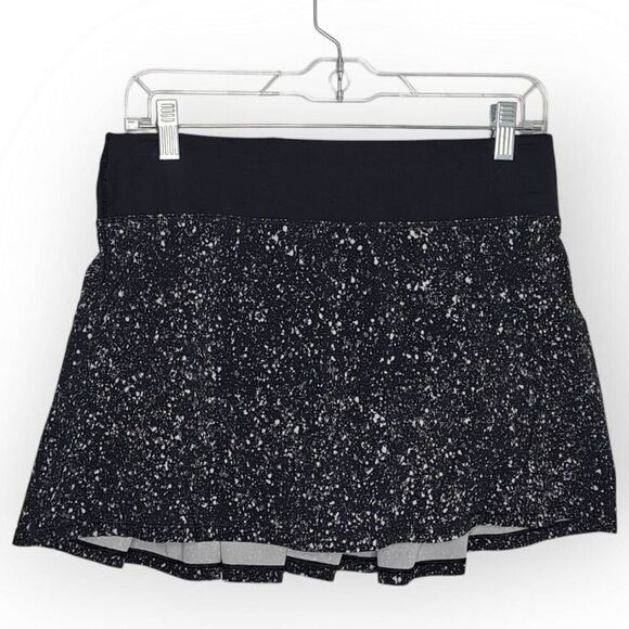 Lululemon Circuit Breaker Skort Splatter White Black / Black Women's size 6 - Picture 1 of 6